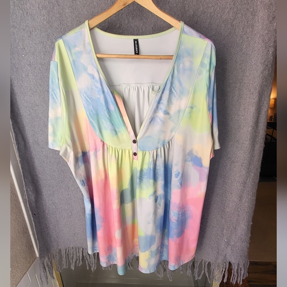 Allegrace Tops - Allegrace multi-color top, size 3X